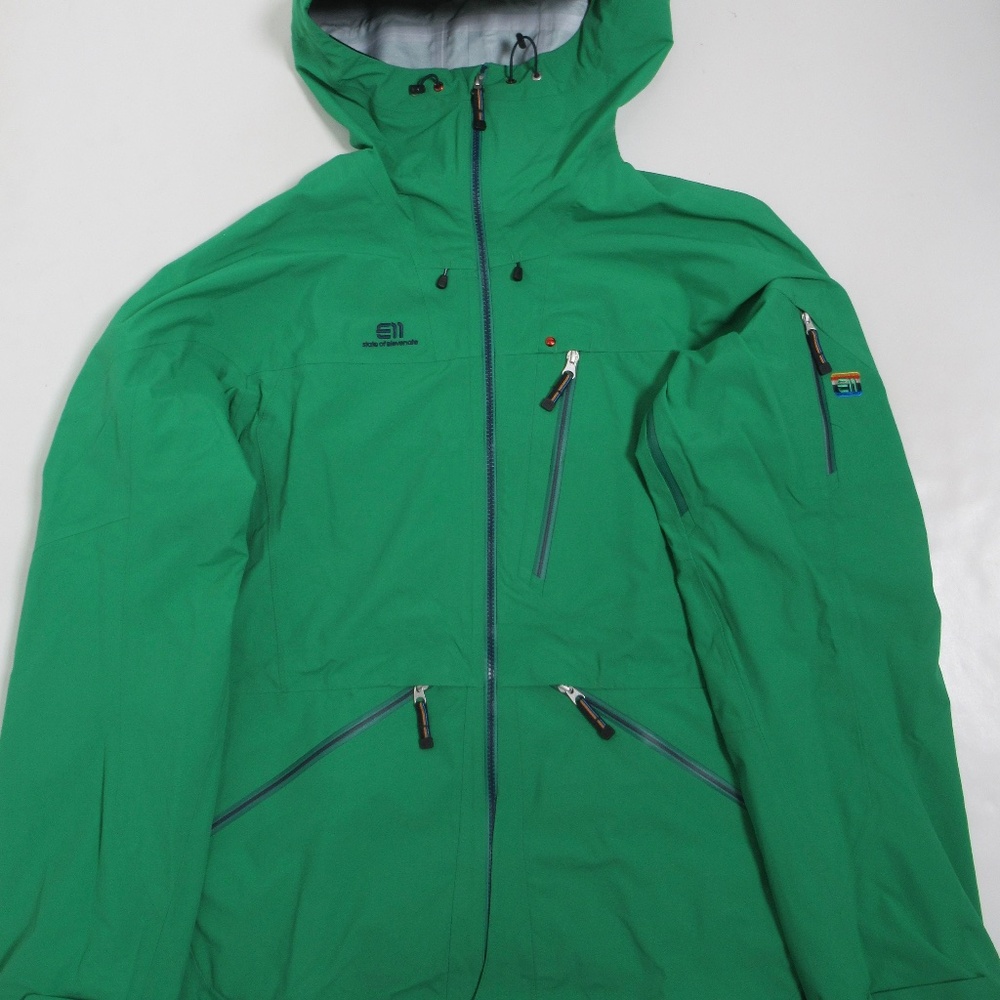 State of Elevenate Men's Backside Ski Jacket Green Waterproof XL